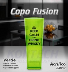 Copo Fusion Acrílico Verde 330 ml